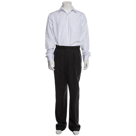 Ralph Lauren Purple Label Double Breasted 2 Piece Suit 42L 36W Wool Black Stripe - Picture 4 of 6